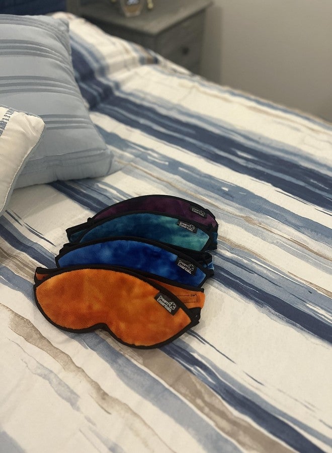 Dream Essentials Utopia Luxury Plush Sleep Mask, Handmade in the USA, Breathable Cotton, Adjustable Wide Headband, Men and Women, Nose Bridge for Light Block, Travel, Yoga, Meditation (Tie Dye Blue - Image 5