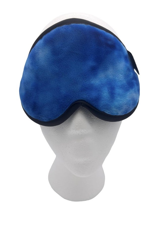 Dream Essentials Utopia Luxury Plush Sleep Mask, Handmade in the USA, Breathable Cotton, Adjustable Wide Headband, Men and Women, Nose Bridge for Light Block, Travel, Yoga, Meditation (Tie Dye Blue - Image 4