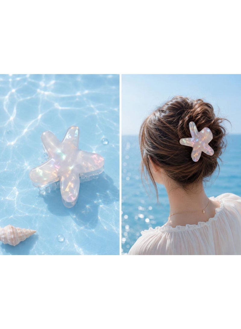 Holographic Mermaid Shell Hair Clip – Soft & Sparkly