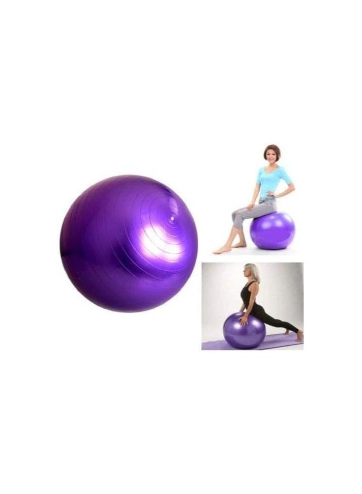 كرة رياضية لتمارين البطن والظهر والارجل واليوغا واللياقة البدنية وقاعات الرياضة المنزلية، 65 سم - Image 3