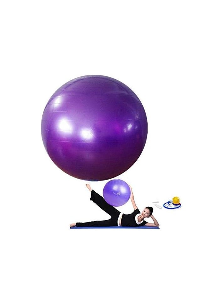 كرة رياضية لتمارين البطن والظهر والارجل واليوغا واللياقة البدنية وقاعات الرياضة المنزلية، 65 سم - Image 4