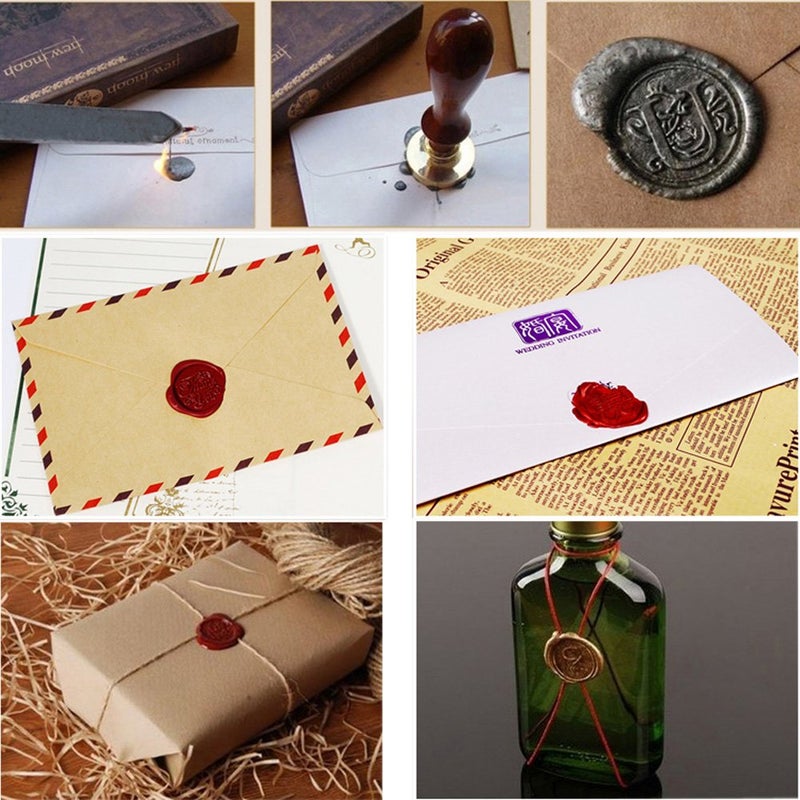 Yoption Sealing Wax Sticks with Wicks Antique Fire Manuscript Sealing Wax for Wax Seal Stamp (Bronze) - Image 2