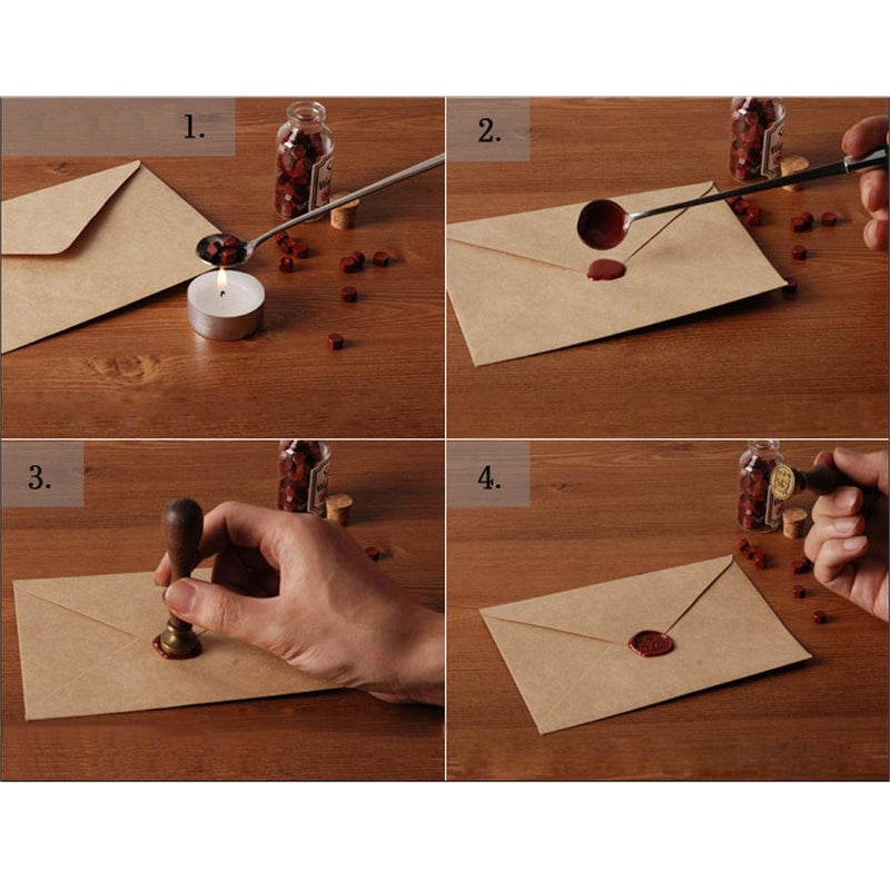 Yoption Sealing Wax Sticks with Wicks Antique Fire Manuscript Sealing Wax for Wax Seal Stamp (Bronze) - Image 3