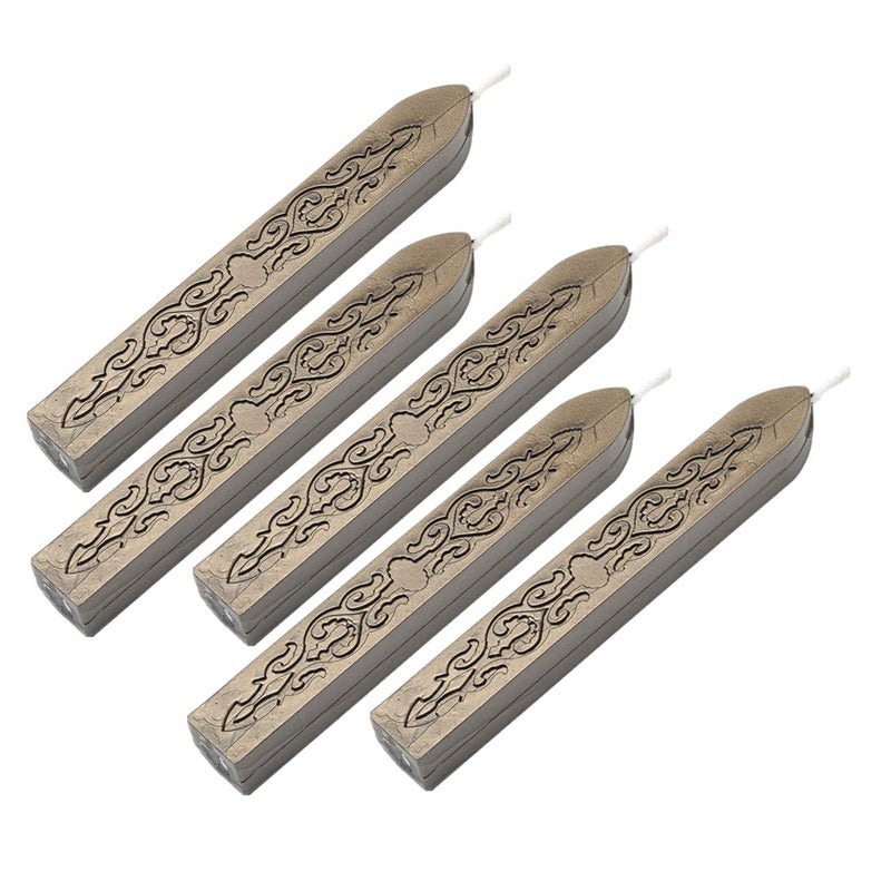 Yoption Sealing Wax Sticks with Wicks Antique Fire Manuscript Sealing Wax for Wax Seal Stamp (Bronze) - Image 1