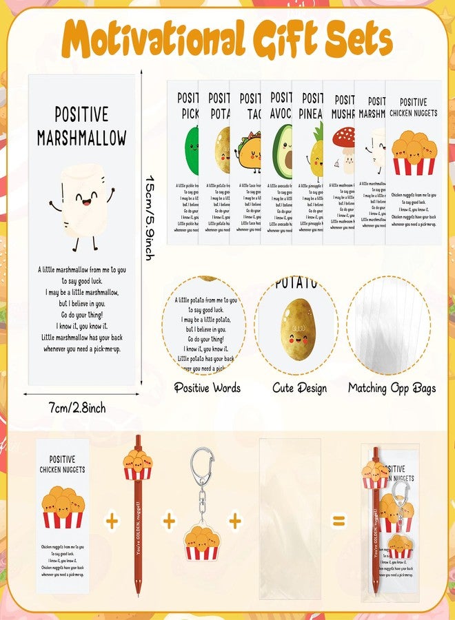 Landical 16 Sets Employee Appreciation Gifts Bulk, Positive Pen Inspirational Keychain with Motivational Card, Thank You Gift for Office Class Favor Coworker Team Teacher (Smart Snack) - Image 3