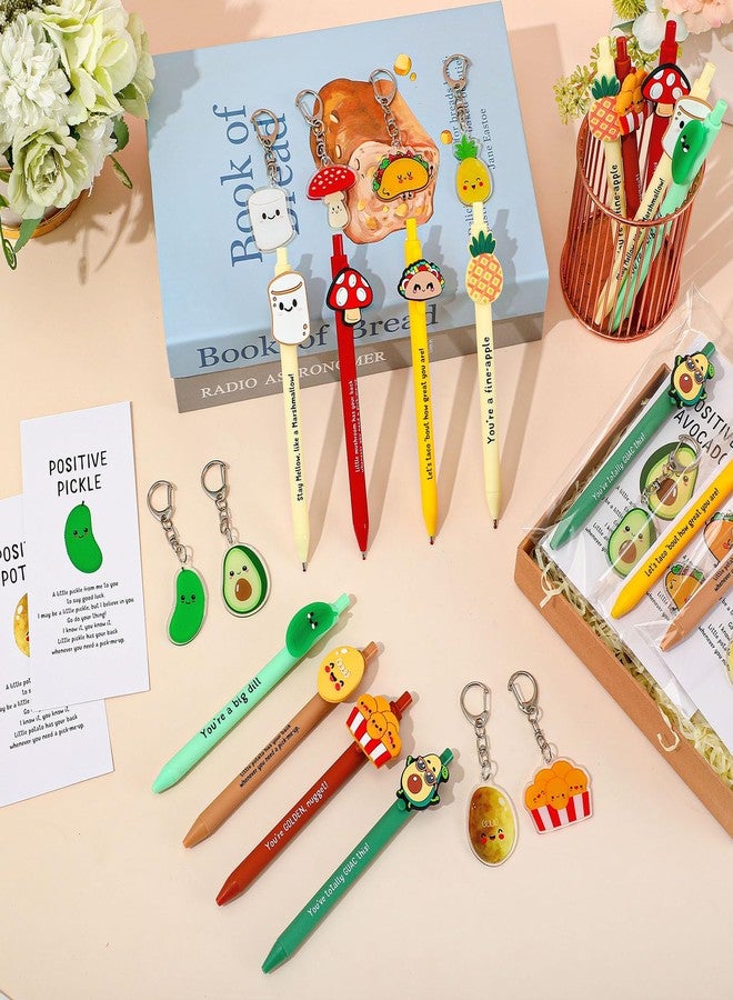 Landical 16 Sets Employee Appreciation Gifts Bulk, Positive Pen Inspirational Keychain with Motivational Card, Thank You Gift for Office Class Favor Coworker Team Teacher (Smart Snack) - Image 5