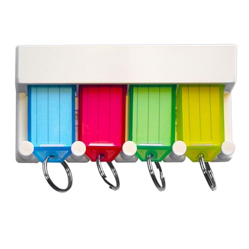 Lucky Line Key Tag Rack with 4 Tags, Multi Color (60540) - Image 3