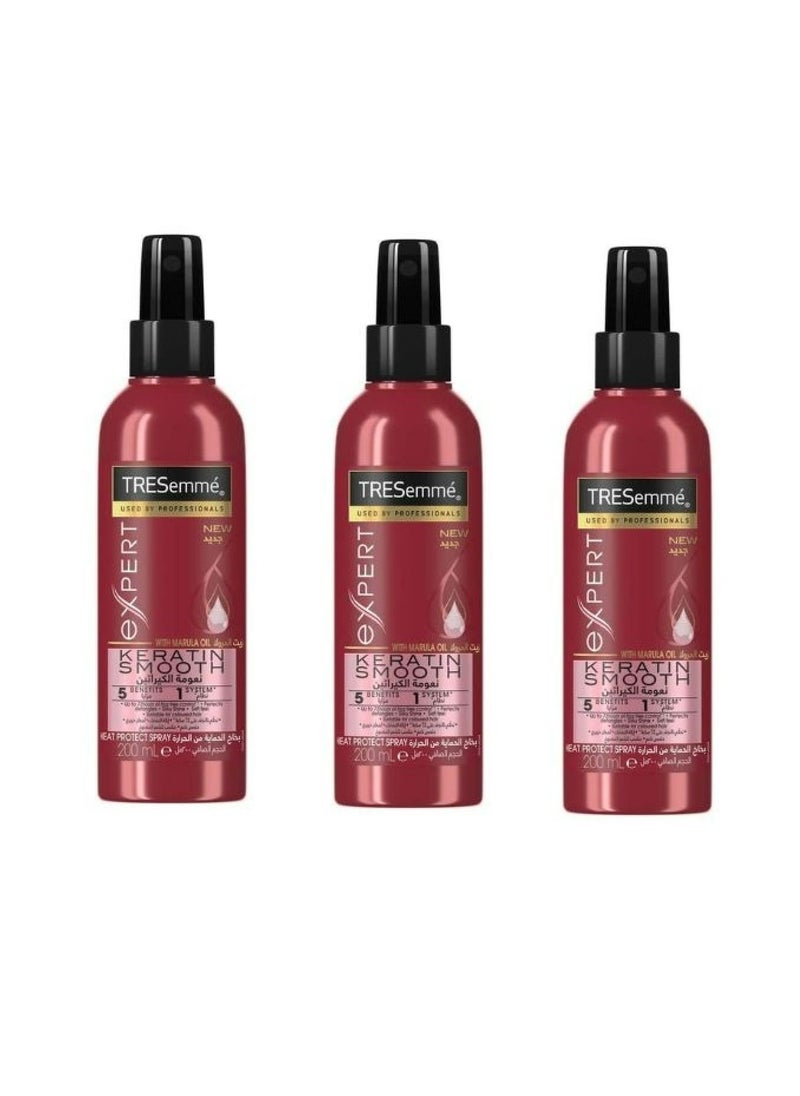 Tresemme Keratin Smoothing Heat Protectant Spray 236ml (3 Pack) 