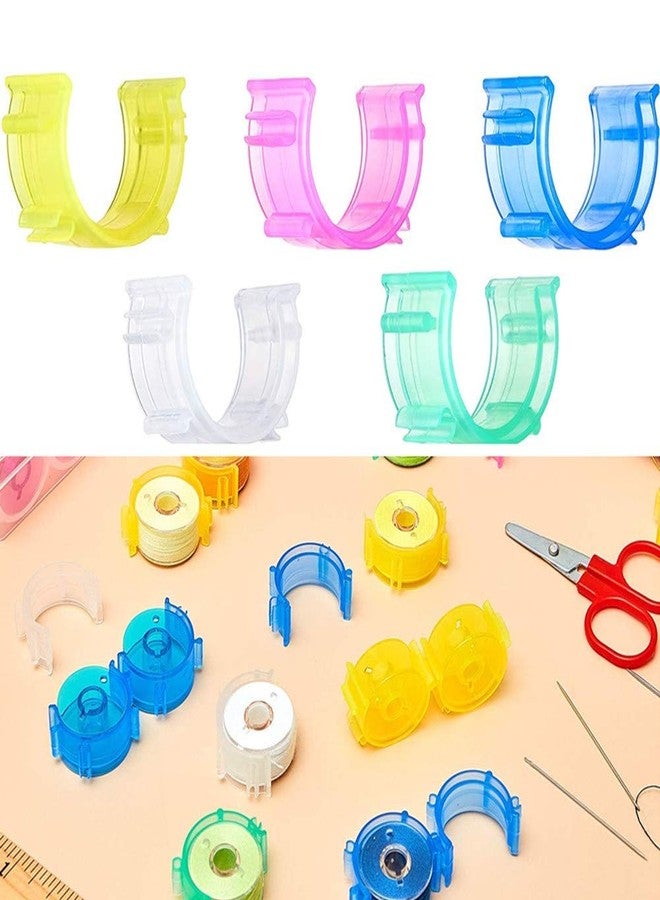 YEQIN 100 pcs/Pack Sewing Bobbin Small Clips Sewing Tool Clip Accessory Bobbin Holder Clips Colorful Thread Clips Holder Tool - Image 2
