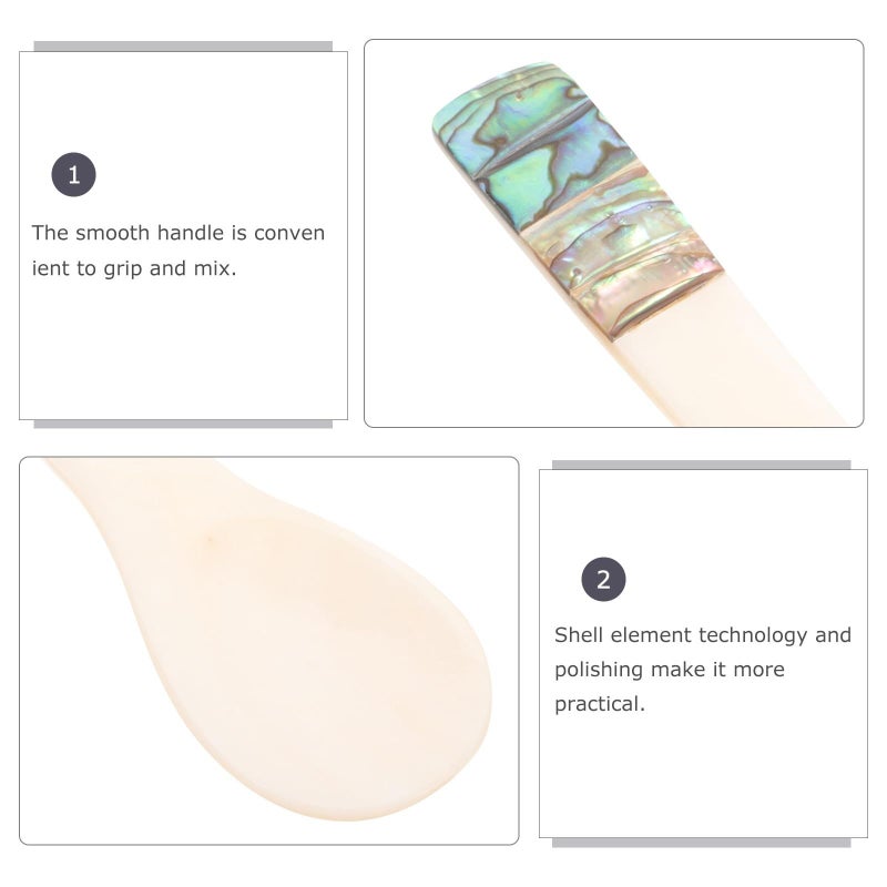 Natural Pearl Shell Design Small Dessert Coffee Ice Cream Spoon Reusable Kitchen Essential - Image 4