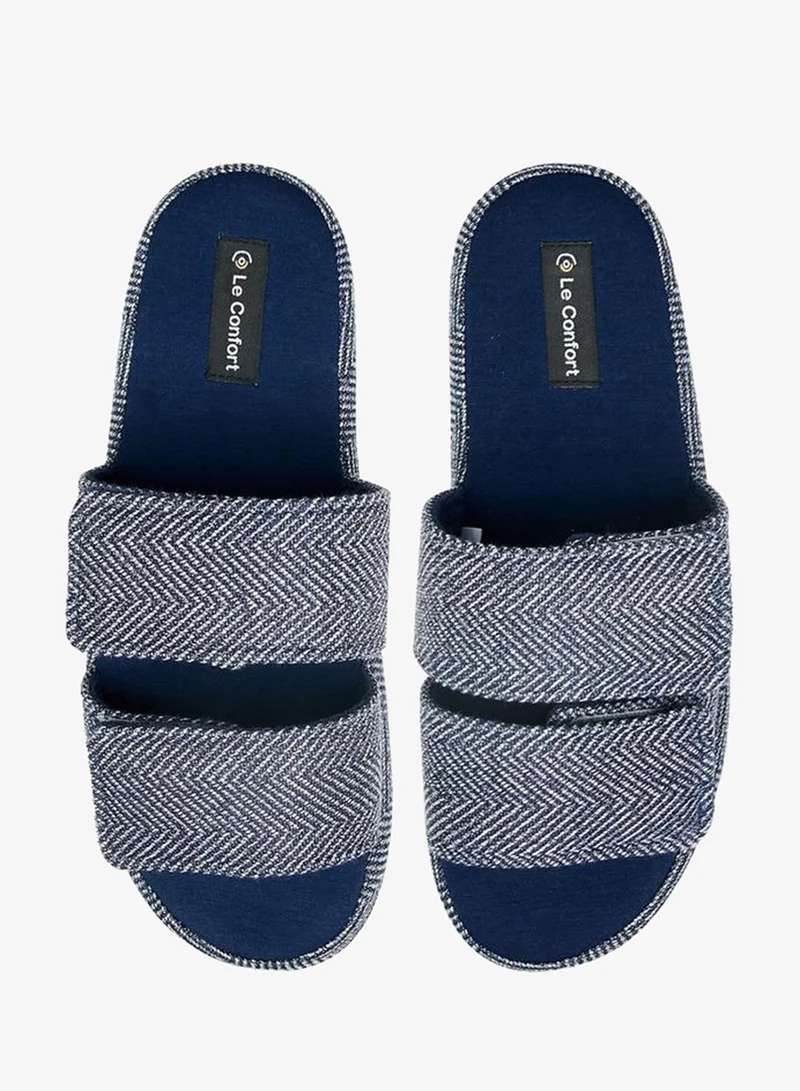 Le Confort Men Hook and Loop Strap Bedroom Slippers