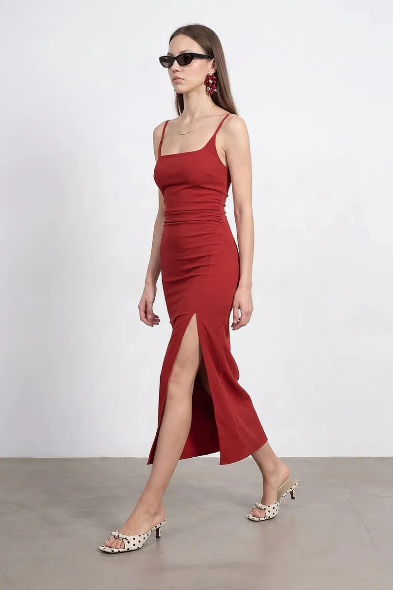 DILVIN Women’s Sleeveless Bodycon Midi Dress