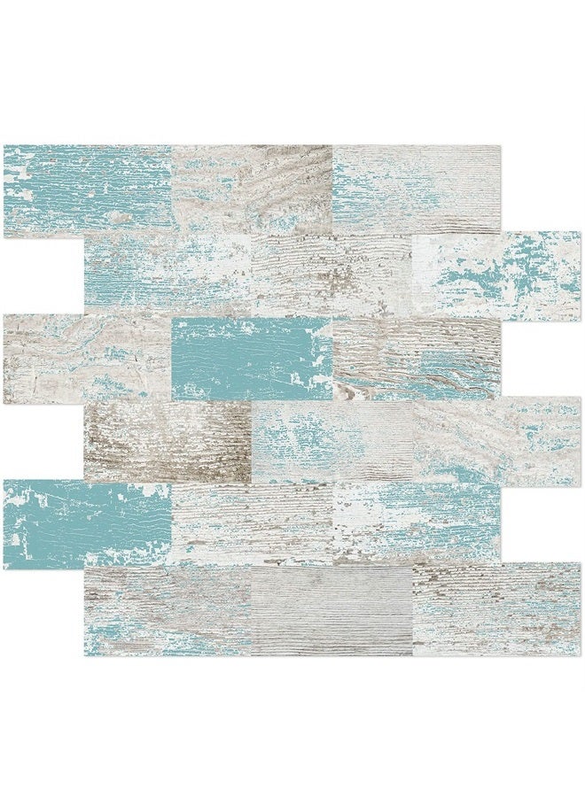 DEWOO Peel and Stick Tile, Kitchen Backsplash Tiles for Wall Subway PVC Tile, 10 Sheet (13.5" x 11.4")  - Image 1