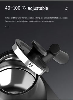 Golau Gooseneck Kettle V60 Coffee Kettle 900ML 1200W Power Knob Temperature Adjustment with Digital Display Temperature Automatic Insulation Stainless Steel Material Suitable for Home and Office  - Image 4