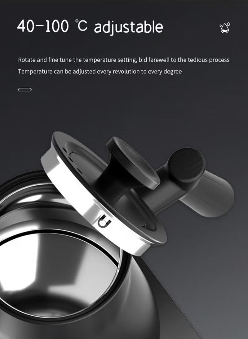 Golau Gooseneck Kettle V60 Coffee Kettle 900ML 1200W Power Knob Temperature Adjustment with Digital Display Temperature Automatic Insulation Stainless Steel Material Suitable for Home and Office - Image 4