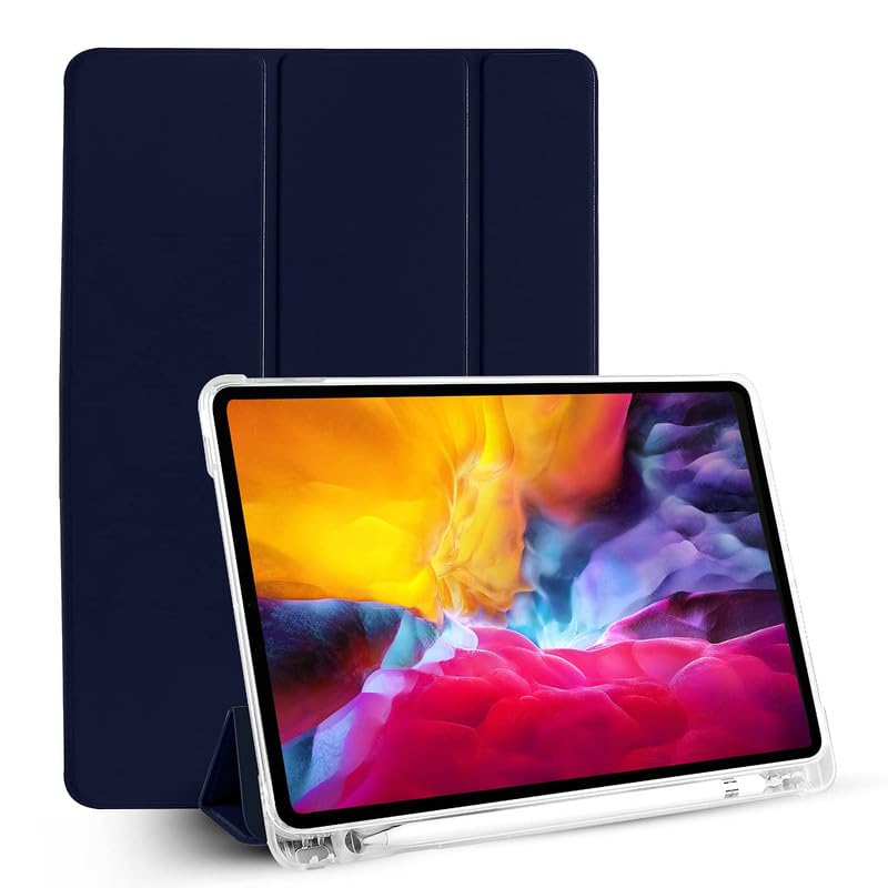 Boxome Tablet Case Cover for Apple iPad 10.9 inch (10th Gen) [Auto Sleep/Wake Cover] [Pencil Holder] [Trifold Stand] [Frosted Back] - Blue - Image 1