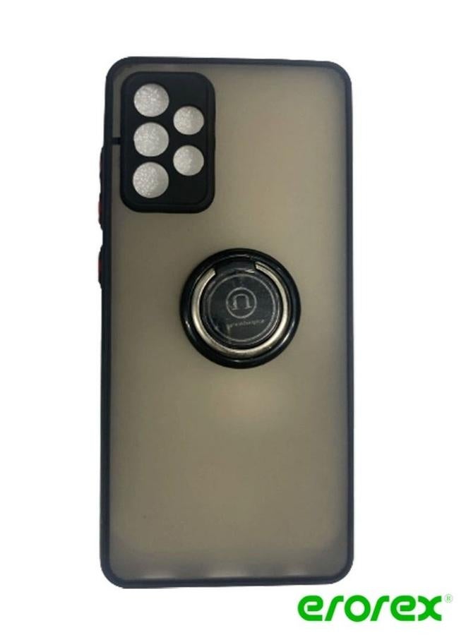 erorex Protective Case Cover For Sumsung A72 With Magnetic Ring Holder Black - Image 1