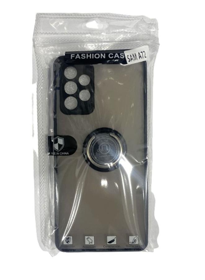 erorex Protective Case Cover For Sumsung A72 With Magnetic Ring Holder Black - Image 2