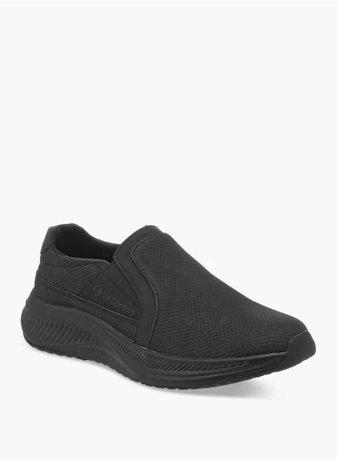 لو كونفورت Men Textured Slip-On Loafers