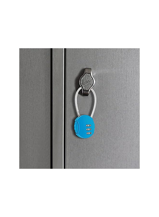 PROMASS PROMASS 2 Pack Combination Lock 3 Digit Outdoor Safety Waterproof Padlock for School Gym Locker, Sports Locker, Fence, Toolbox, Gate, Case, Hasp Storage, Easy to Set Your Own Combo (Black & Blue)  - Image 5