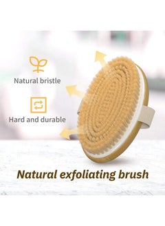 Metene Dry Brush 2 Pack Dry Brushing Body Brush With Soft And Stiff Natural Bristles Body Exfoliating Scrub Brush For Cellulite And Lymphatic Improve Your Circulation Dry Body Brush For Massage  - Image 3