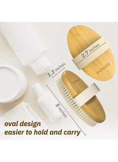 Metene Dry Brush 2 Pack Dry Brushing Body Brush With Soft And Stiff Natural Bristles Body Exfoliating Scrub Brush For Cellulite And Lymphatic Improve Your Circulation Dry Body Brush For Massage  - Image 5