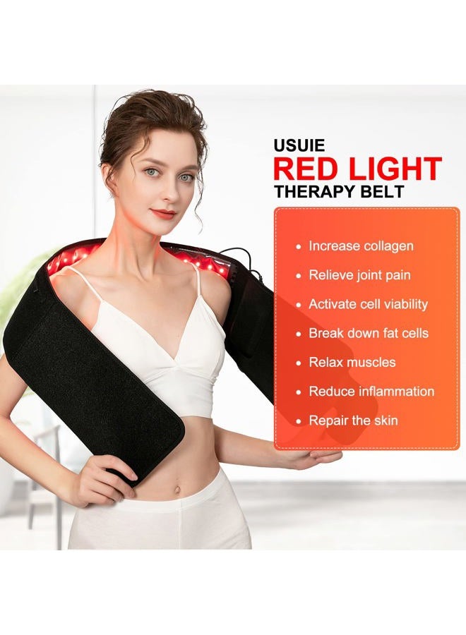 USUIE Red Light Therapy Belt, Infrared Light Therapy Wrap Red Light Therapy Device for Body with Timer for Back Shoulder Waist Muscle Pain Relief for Gift Women Men Gift - Image 5