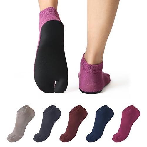Footmate Socks Anti Skid Sponge Bottom Toe Ankle Cotton Socks for Women (Pack of 5) - Image 1