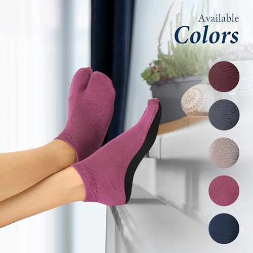 Footmate Socks Anti Skid Sponge Bottom Toe Ankle Cotton Socks for Women (Pack of 5) - Image 4