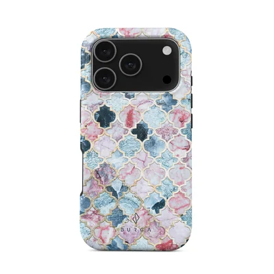BURGA iPhone 17 Pro Pink Beach Premium Case Compatible with Hybrid Dual-Layer Hard Shell + Silicone Protection - Scratch-Resistant Shockproof Mobile Cover