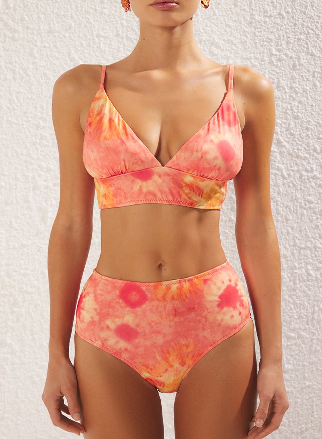 trendyol Abstract Patterned Triangle Mix&Match Bikini Top - Image 4