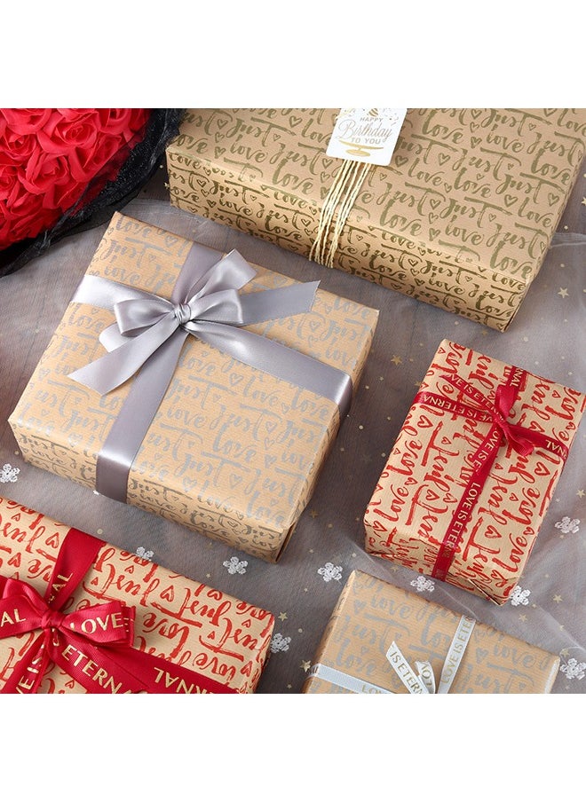 Zeemey 6 Sheets Gift Wrapping Paper With Accessories,Holiday Gift Wrapping Paper,Birthday Gift Box Gift Wrapping DIY, Gift Wrapping Paper for Birthday, Holiday, Wedding, Party,Kids Gift Wrapping (70cmX50cm)  - Image 2