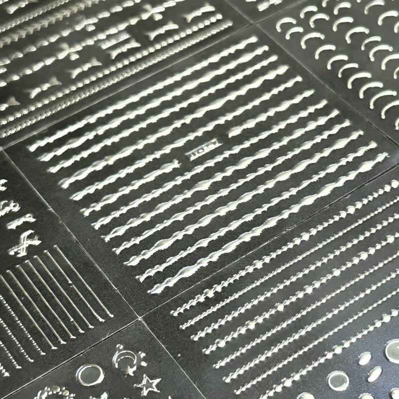 SPLOCUDU 30 Sheets Silver Nail Art Stickers 3D Self-Adhesive Line Nail Decals Silver Star Nail Stickers Moon Heart Nail Supplies Nail Art Design for DIY Acrylic Nails Decoration Accessories for Women - Image 4