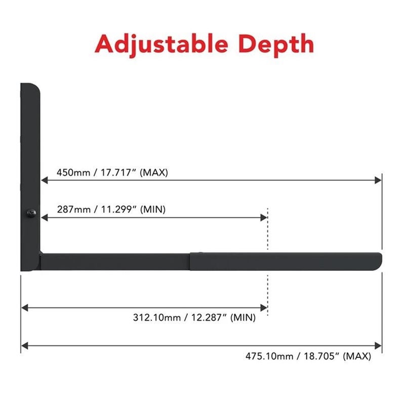 AVF EM60BA Universal WallMounted Microwave Brackets Set of 2 Black - Image 3
