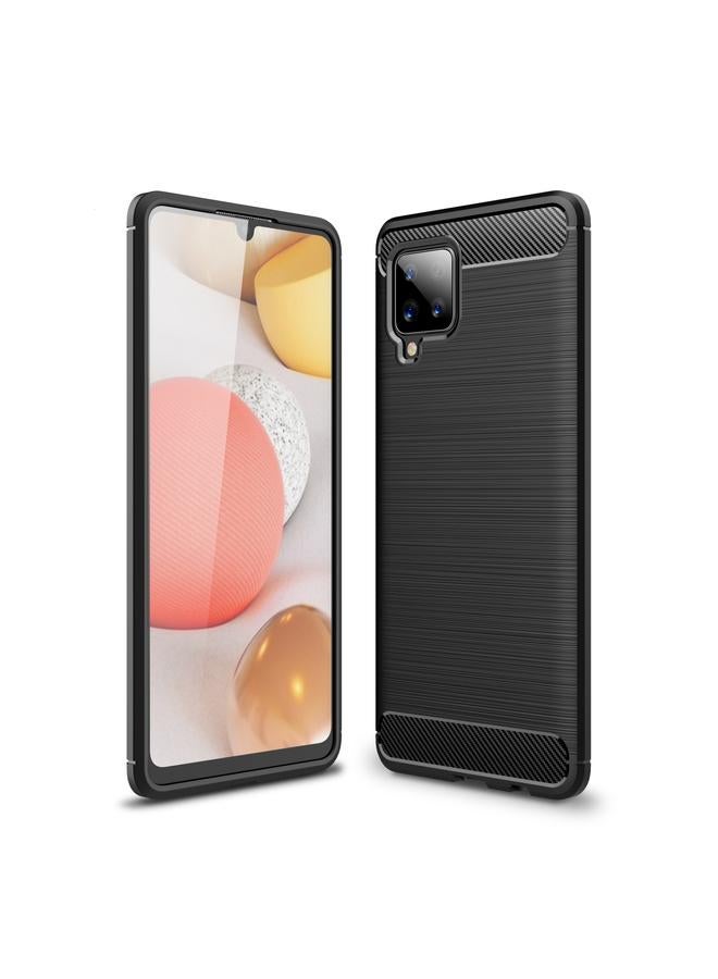 اس-توب جراب لهاتف Samsung Galaxy A42 5G مصنوع من ألياف الكربون TPU بملمس ناعم - Image 1