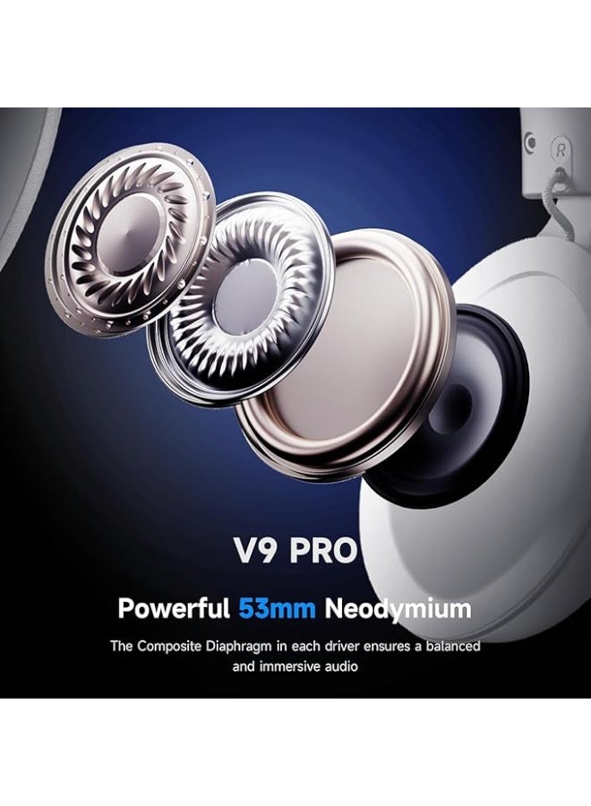 MCHOSE V9 Pro Gaming Headset Bluetooth Headset Wireless Headset Headset with Microphone 7.1 Surround Sound Quad-Mode Wireless Connectivity 250-Hour Battery Life Compatible with PS5 / Mobile Phones / PC - Image 2