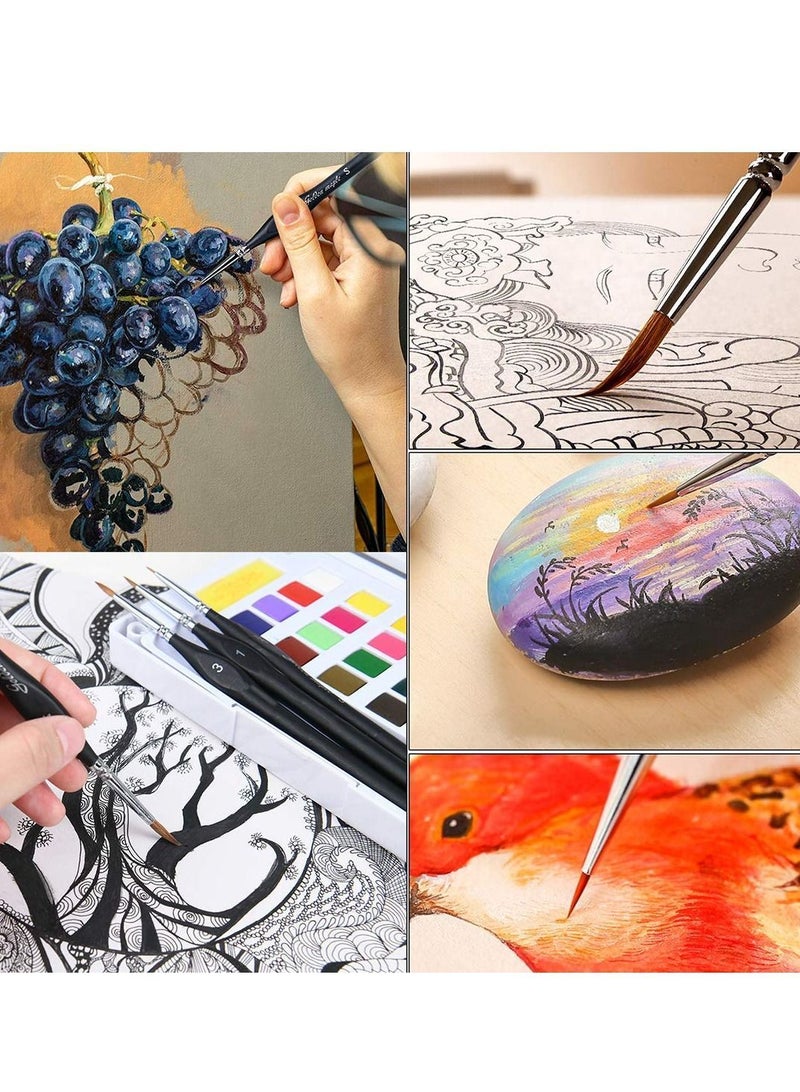 NIBEMINENT Detail Paint Brushes Set 10pcs, Miniature For Fine Detailing Art Painting - Acrylic, Watercolor, Oil, Models, Warhammer 40k, Acrylic Painting, Brush - Image 5