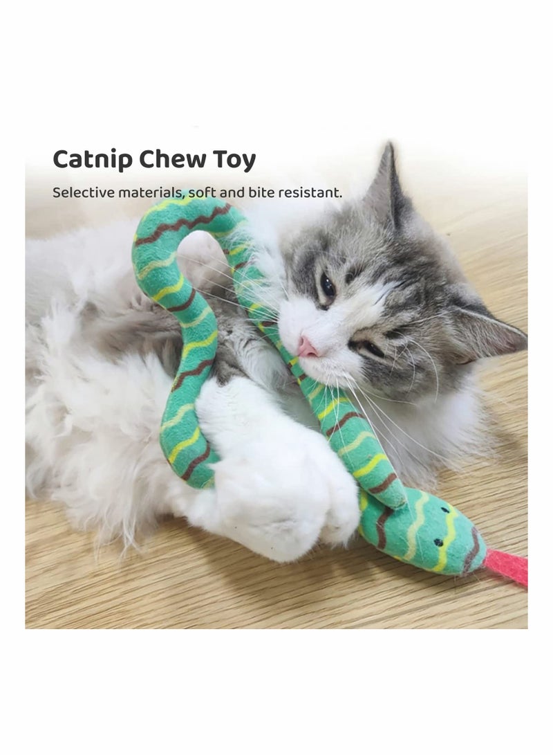 SYOSI 3 PCS Cat Catnip Toys Kitten Toy Kitty Plush Stuffed Snakes Cats Chew Toy Pet Cute Nip Snake Best Interactive Gift Indoor Kittens Teething Stuff Play Kicker Treats Gifts - Image 3