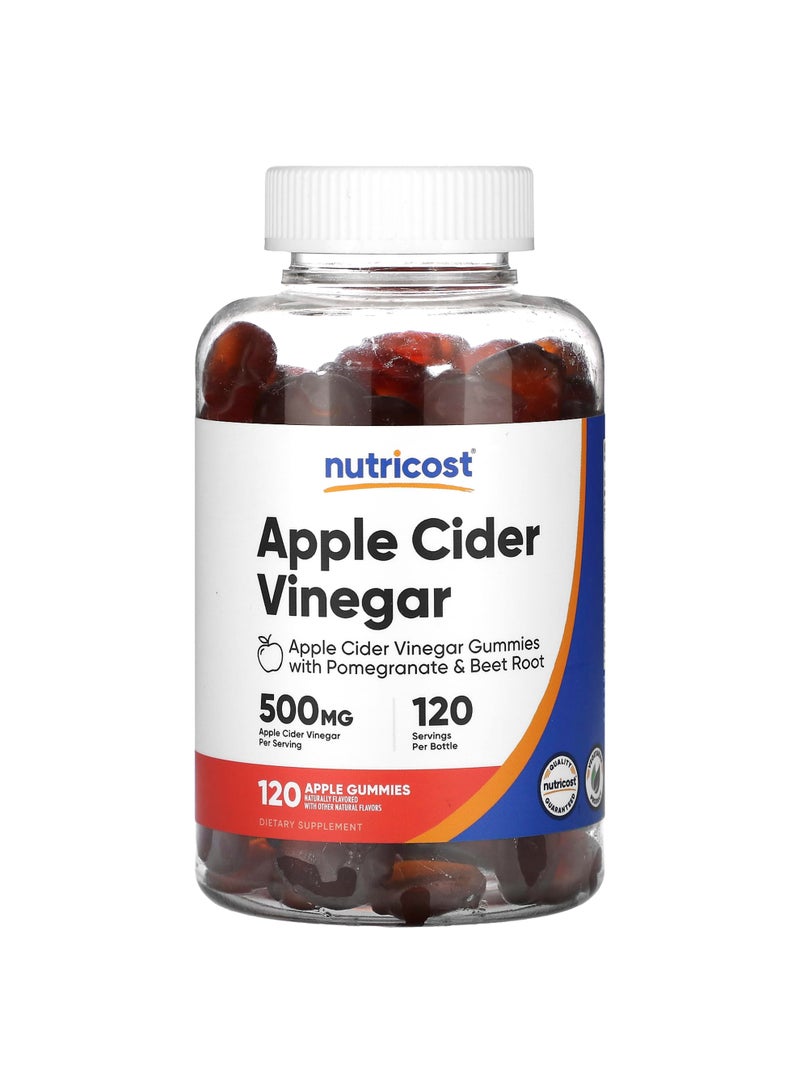 Apple Cider Vinegar Gummies, Apple, 500 mg, 120 Gummies