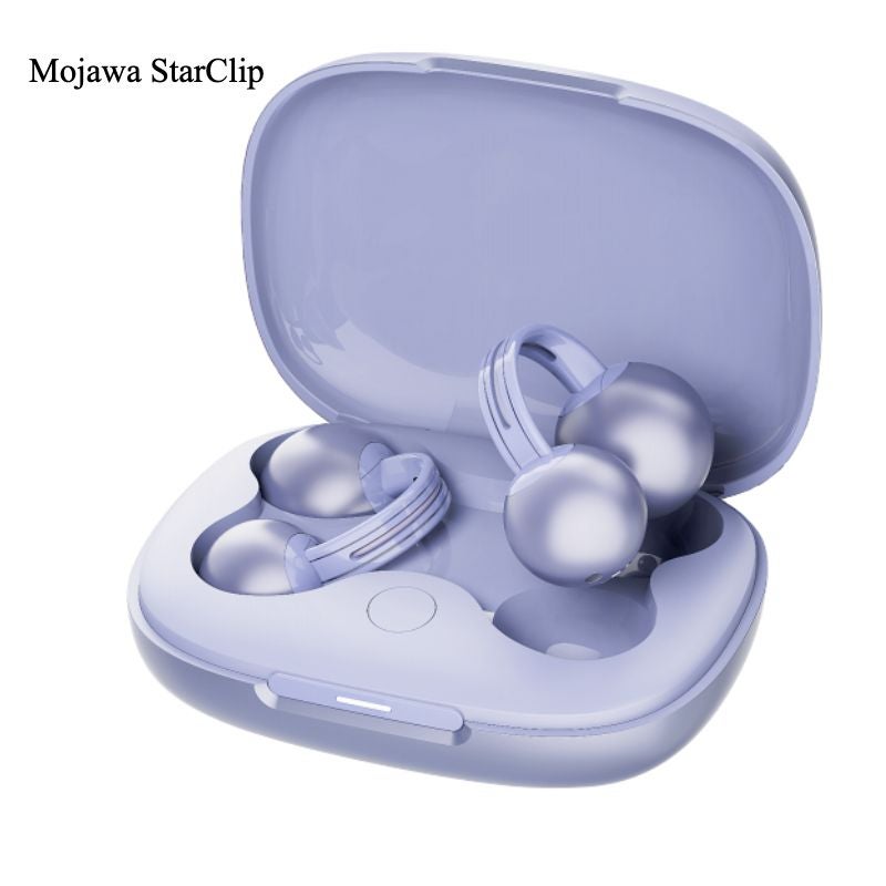 Mojawa StarClip Wireless Open-Ear Clip Headset with AI Noise-Cancelling Microphone and Directional Sound, Purple - Image 1