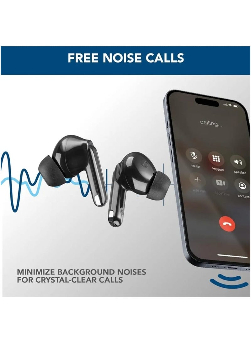 سيلولار لاين سماعات Cellularline Eclipse هي مجموعة متميزة من سماعات الأذن اللاسلكية المزودة بتقنية البلوتوث والمصممة لتوفير صوت عالي الجودة وإلغاء الضوضاء وعمر بطارية طويل. - Image 3