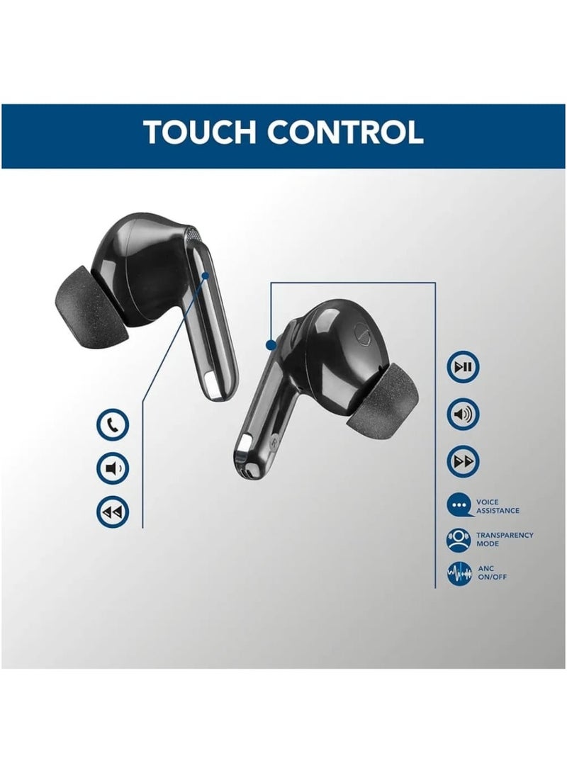 سيلولار لاين سماعات Cellularline Eclipse هي مجموعة متميزة من سماعات الأذن اللاسلكية المزودة بتقنية البلوتوث والمصممة لتوفير صوت عالي الجودة وإلغاء الضوضاء وعمر بطارية طويل. - Image 2