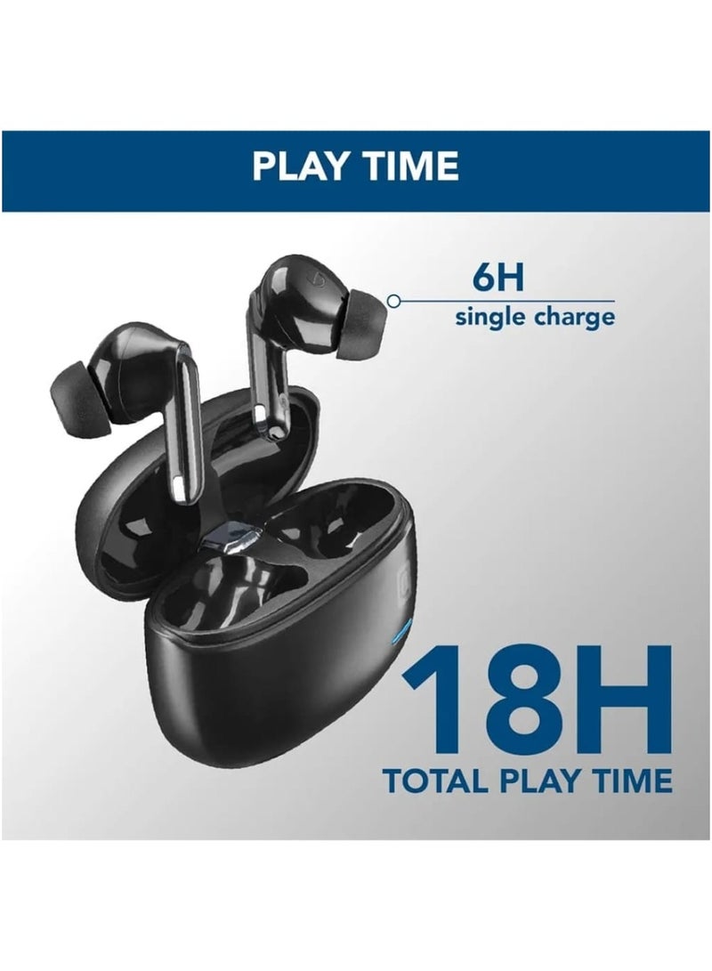 سيلولار لاين سماعات Cellularline Eclipse هي مجموعة متميزة من سماعات الأذن اللاسلكية المزودة بتقنية البلوتوث والمصممة لتوفير صوت عالي الجودة وإلغاء الضوضاء وعمر بطارية طويل. - Image 4