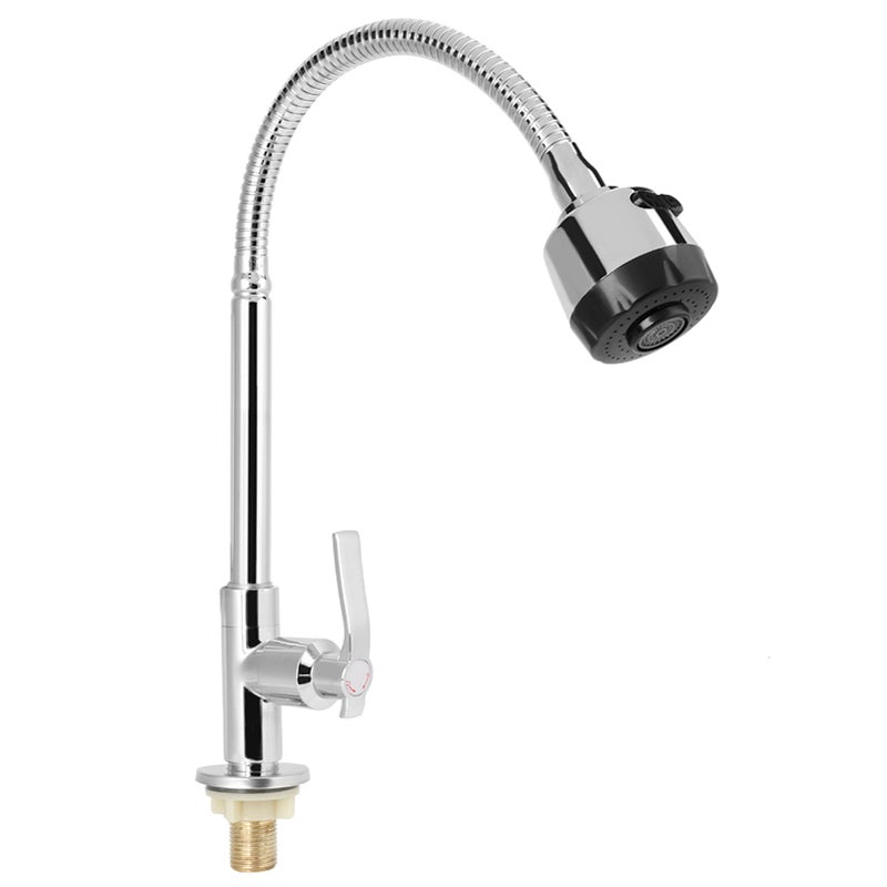Stylish G1/2in Universal Bendable Home Kitchen Single Cold Water Tap Kitchen Sink Water Faucet - Image 5