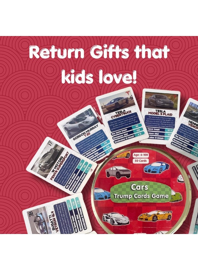 CocoMoco Kids Car Trump Cards Game for Kids, Learning Game Educational Toy, Birthday Return Gift for Kids 6-8 Years, 9-10, 11-12 Year Old Boys and Girls - Image 4