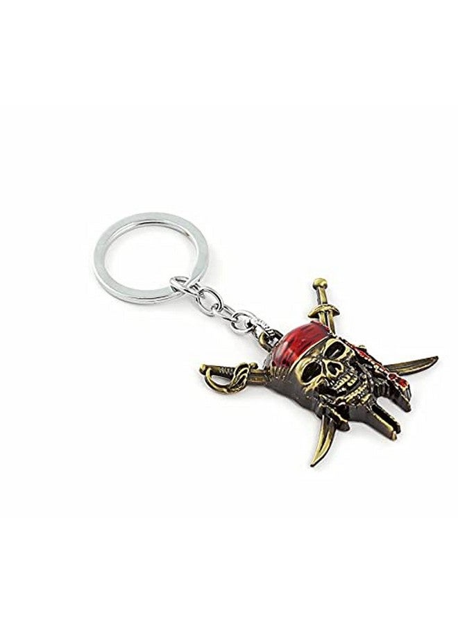 RainSound Metal Pirates of Caribbean Skull Keychain (Gold) - Image 2