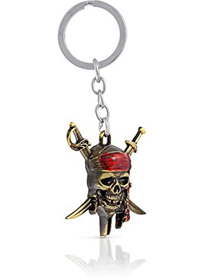 RainSound Metal Pirates of Caribbean Skull Keychain (Gold) - Image 3