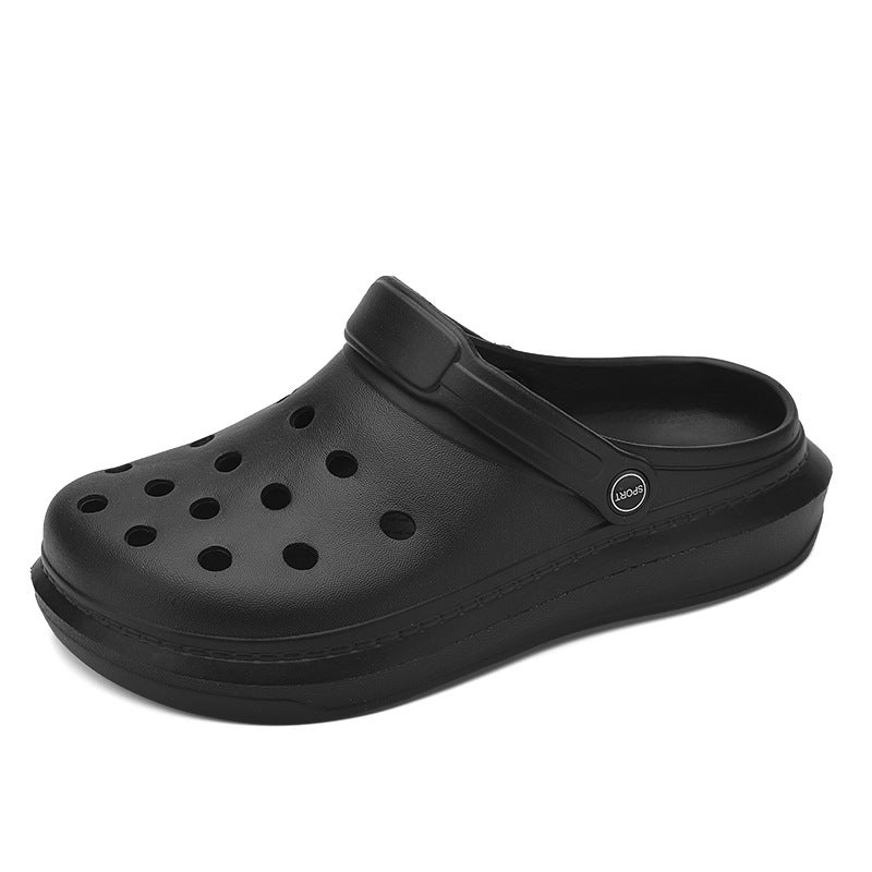 New Super Soft Hole Shoes Men'S And Women'S Thick-Soled Non-Slip Breathable Two-Way Big Toe Shoes Couple Outdoor Sandals Home - Image 1