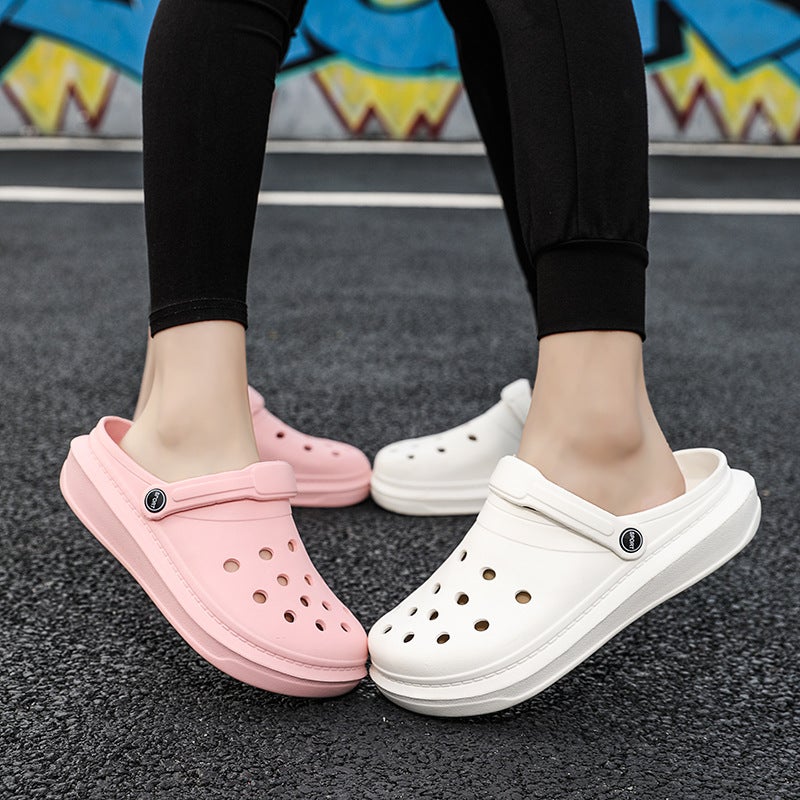 New Super Soft Hole Shoes Men'S And Women'S Thick-Soled Non-Slip Breathable Two-Way Big Toe Shoes Couple Outdoor Sandals Home - Image 4