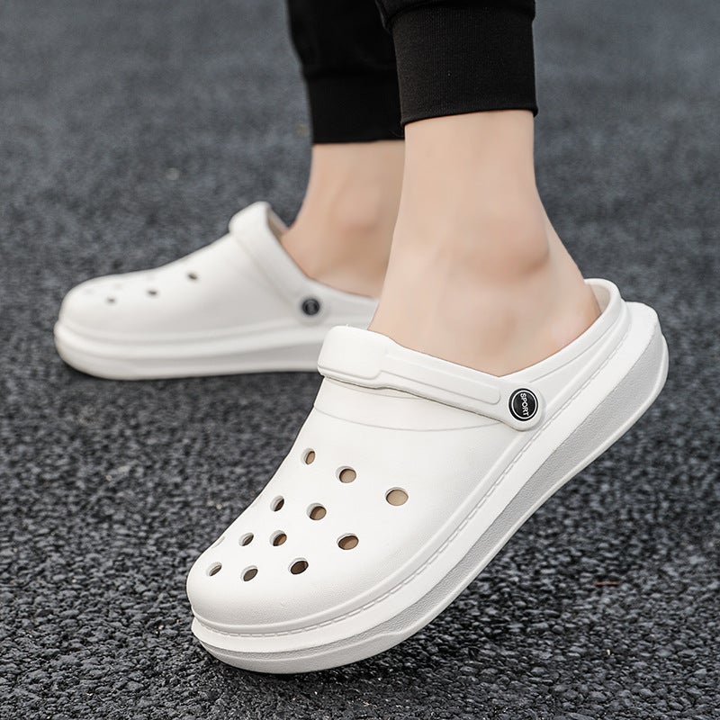 New Super Soft Hole Shoes Men'S And Women'S Thick-Soled Non-Slip Breathable Two-Way Big Toe Shoes Couple Outdoor Sandals Home - Image 5
